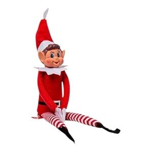Christmas Elf Knee Hugger Doll Elves Behaving Badly shelf boy